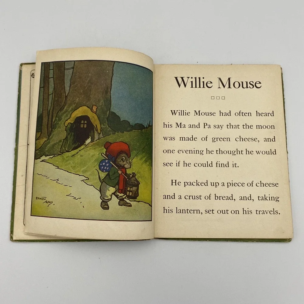 Antique Willie Mouse by Alta‎ Tabor 1927 Children's HC Illustrated Ernest Aris